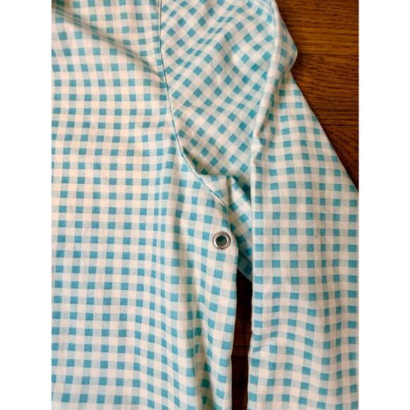 LL Bean Women’s Mackintosh Jacket – Petite SMALL - Marine Aqua/Raincoat Gingham - Picture 12 of 12